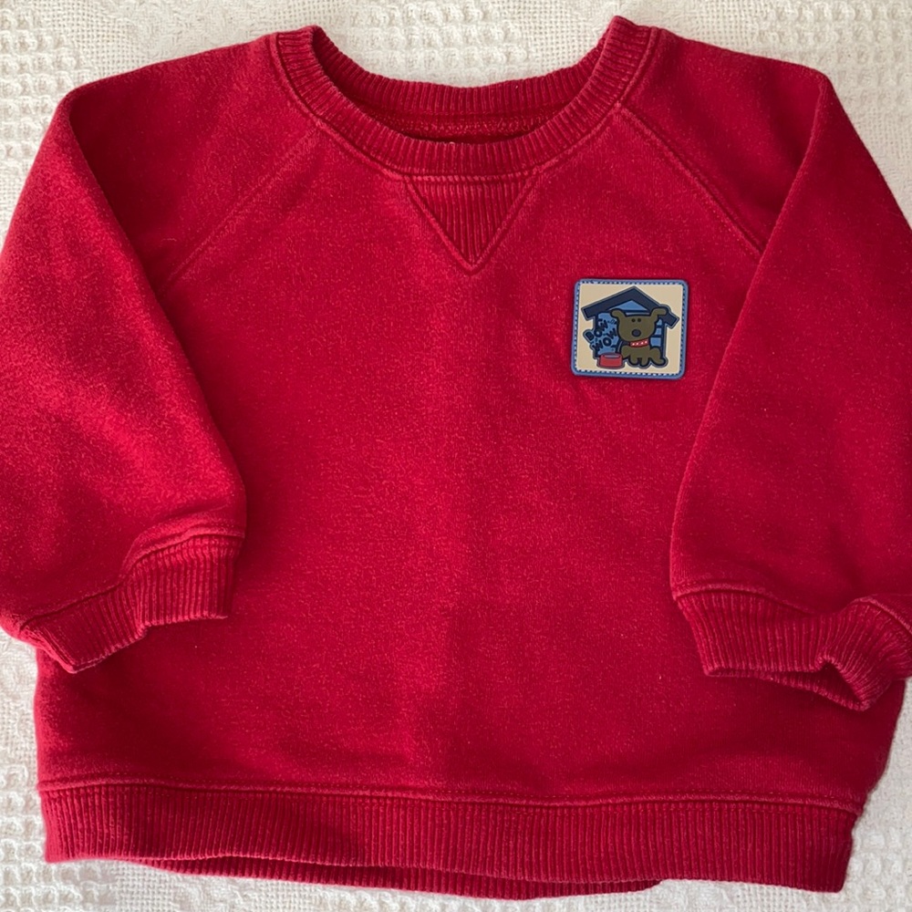 Sonoma Toddler sweatshirt.  Red with dog. 18 mo.